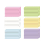 Maxbell Ruled Memo Note Flashcards Study Cards Notecards for School Learning Meeting 300 sheet multicolor