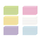 Maxbell Ruled Memo Note Flashcards Study Cards Notecards for School Learning Meeting 300 sheet multicolor
