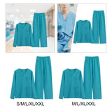 Maxbell Scrubs Set with Pants Breathable Doctor Costume Comfortable Top and Pant Set male S