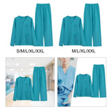 Maxbell Scrubs Set with Pants Breathable Doctor Costume Comfortable Top and Pant Set male S