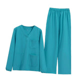 Maxbell Scrubs Set with Pants Breathable Doctor Costume Comfortable Top and Pant Set male XL