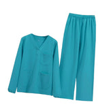 Maxbell Scrubs Set with Pants Breathable Doctor Costume Comfortable Top and Pant Set female M
