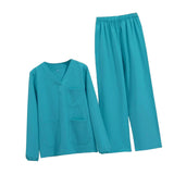 Maxbell Scrubs Set with Pants Breathable Doctor Costume Comfortable Top and Pant Set female M