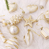 Maxbell 16 Pieces Christmas Balls Holiday Party Miniatures Craft Xmas Small Pendants Champagne