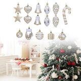 Maxbell 16 Pieces Christmas Balls Holiday Party Miniatures Craft Xmas Small Pendants Champagne