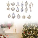 Maxbell 16 Pieces Christmas Balls Holiday Party Miniatures Craft Xmas Small Pendants Champagne