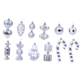 Maxbell 16 Pieces Silver Christmas Balls Cute Wedding Decoration Xmas Small Pendants