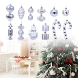 Maxbell 16 Pieces Silver Christmas Balls Cute Wedding Decoration Xmas Small Pendants