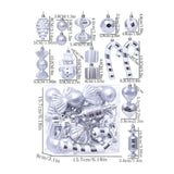 Maxbell 16 Pieces Silver Christmas Balls Cute Wedding Decoration Xmas Small Pendants