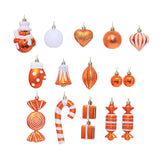 Maxbell 16Pcs Xmas Decorative Baubles Wonderland Shatterproof Orange Christmas Balls