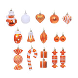 Maxbell 16Pcs Xmas Decorative Baubles Wonderland Shatterproof Orange Christmas Balls