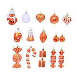 Maxbell 16Pcs Xmas Decorative Baubles Wonderland Shatterproof Orange Christmas Balls