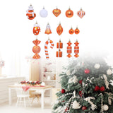 Maxbell 16Pcs Xmas Decorative Baubles Wonderland Shatterproof Orange Christmas Balls