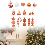 Maxbell 16Pcs Xmas Decorative Baubles Wonderland Shatterproof Orange Christmas Balls