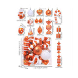 Maxbell 16Pcs Xmas Decorative Baubles Wonderland Shatterproof Orange Christmas Balls