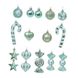 Maxbell 16 Pieces Christmas Balls Holiday Party Miniatures Craft Xmas Small Pendants Light Green