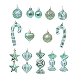 Maxbell 16 Pieces Christmas Balls Holiday Party Miniatures Craft Xmas Small Pendants Light Green