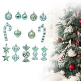 Maxbell 16 Pieces Christmas Balls Holiday Party Miniatures Craft Xmas Small Pendants Light Green