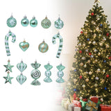 Maxbell 16 Pieces Christmas Balls Holiday Party Miniatures Craft Xmas Small Pendants Light Green