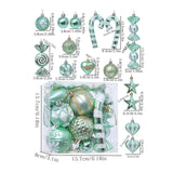 Maxbell 16 Pieces Christmas Balls Holiday Party Miniatures Craft Xmas Small Pendants Light Green