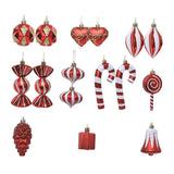 Maxbell 16 Pieces Christmas Balls Holiday Party Miniatures Craft Xmas Small Pendants Burgundy