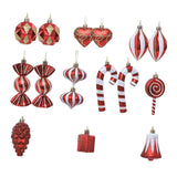 Maxbell 16 Pieces Christmas Balls Holiday Party Miniatures Craft Xmas Small Pendants Burgundy