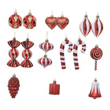 Maxbell 16 Pieces Christmas Balls Holiday Party Miniatures Craft Xmas Small Pendants Burgundy