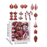 Maxbell 16 Pieces Christmas Balls Holiday Party Miniatures Craft Xmas Small Pendants Burgundy