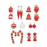 Maxbell 16 Pieces Christmas Balls Holiday Party Miniatures Craft Xmas Small Pendants Red
