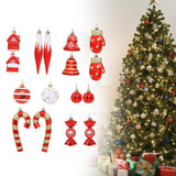 Maxbell 16 Pieces Christmas Balls Holiday Party Miniatures Craft Xmas Small Pendants Red