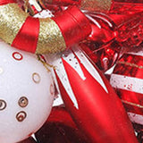 Maxbell 16 Pieces Christmas Balls Holiday Party Miniatures Craft Xmas Small Pendants Red