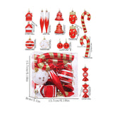 Maxbell 16 Pieces Christmas Balls Holiday Party Miniatures Craft Xmas Small Pendants Red