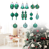 Maxbell 16 Pieces Christmas Balls Holiday Party Miniatures Craft Xmas Small Pendants Grass Green