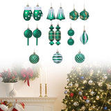 Maxbell 16 Pieces Christmas Balls Holiday Party Miniatures Craft Xmas Small Pendants Grass Green