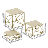 Maxbell 3x Cupcake Stand Perfume Necklaces Desk Dessert Storage Dolls Display Risers Gold