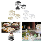 Maxbell 3x Cupcake Stand Perfume Necklaces Desk Dessert Storage Dolls Display Risers Gold