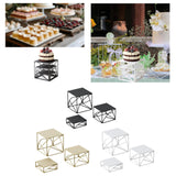 Maxbell 3x Cupcake Stand Perfume Necklaces Desk Dessert Storage Dolls Display Risers Gold