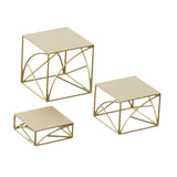 Maxbell 3x Cupcake Stand Perfume Necklaces Desk Dessert Storage Dolls Display Risers Gold