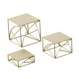 Maxbell 3x Cupcake Stand Perfume Necklaces Desk Dessert Storage Dolls Display Risers Gold