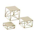 Maxbell 3x Cupcake Stand Perfume Necklaces Desk Dessert Storage Dolls Display Risers Gold