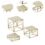 Maxbell 3x Cupcake Stand Perfume Necklaces Desk Dessert Storage Dolls Display Risers Gold