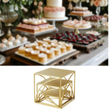 Maxbell 3x Cupcake Stand Perfume Necklaces Desk Dessert Storage Dolls Display Risers Gold