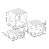 Maxbell 3x Cupcake Stand Perfume Necklaces Desk Dessert Storage Dolls Display Risers White