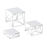 Maxbell 3x Cupcake Stand Perfume Necklaces Desk Dessert Storage Dolls Display Risers White