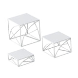 Maxbell 3x Cupcake Stand Perfume Necklaces Desk Dessert Storage Dolls Display Risers White