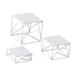 Maxbell 3x Cupcake Stand Perfume Necklaces Desk Dessert Storage Dolls Display Risers White