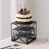 Maxbell 3x Cupcake Stand Perfume Necklaces Desk Dessert Storage Dolls Display Risers Black