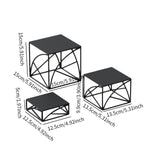 Maxbell 3x Cupcake Stand Perfume Necklaces Desk Dessert Storage Dolls Display Risers Black