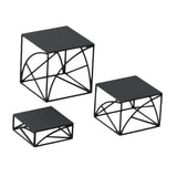 Maxbell 3x Cupcake Stand Perfume Necklaces Desk Dessert Storage Dolls Display Risers Black