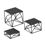 Maxbell 3x Cupcake Stand Perfume Necklaces Desk Dessert Storage Dolls Display Risers Black
